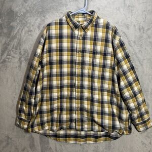 Cabela's Flannel Plaid Shirt Button Up Size 2XL‎ Cotton Thick Multicolor